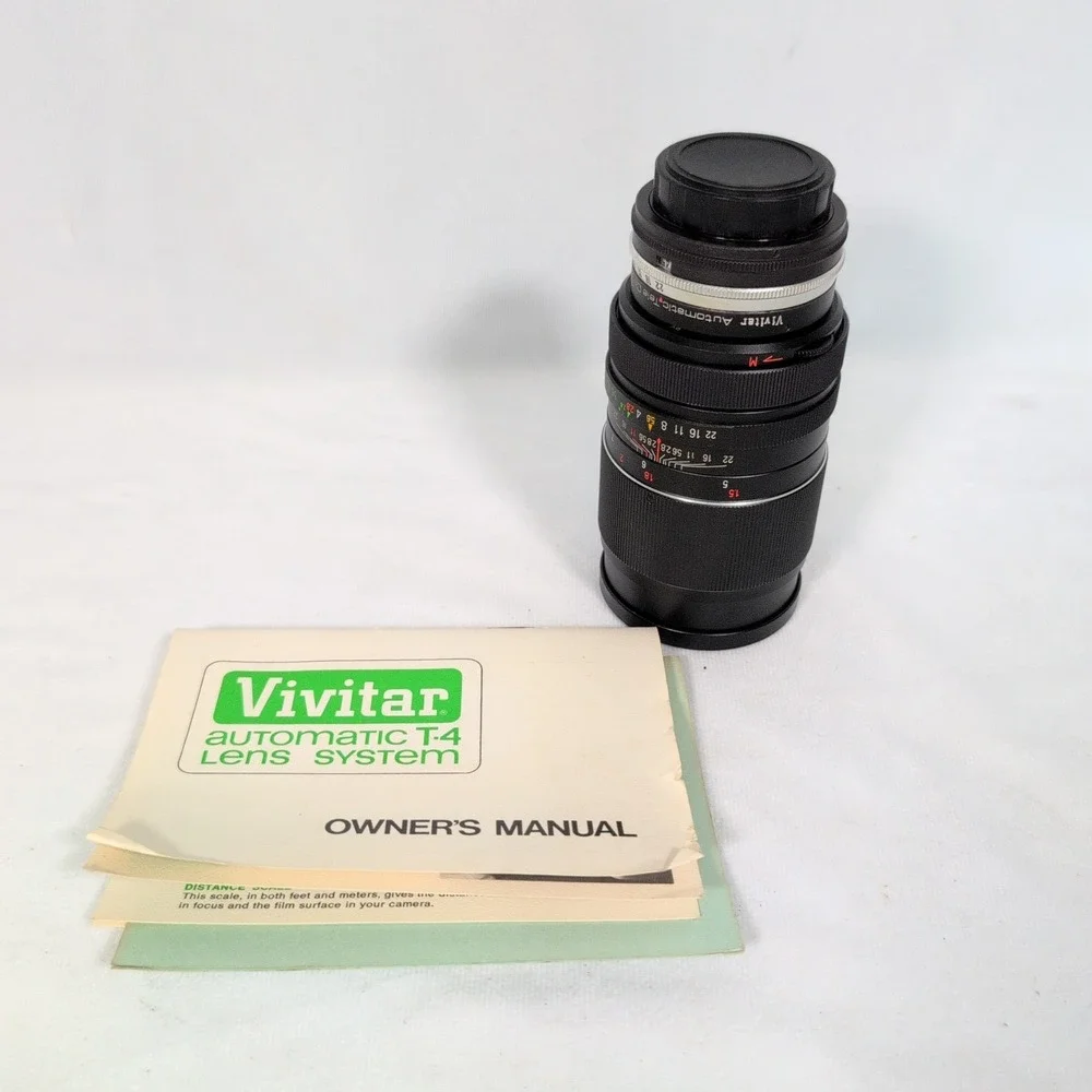 Vintage Vivitar 135mm f2.8 T4 Telephoto Lens Set M42 Mount Mamiya Pentax Cap